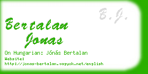 bertalan jonas business card