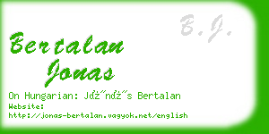 bertalan jonas business card